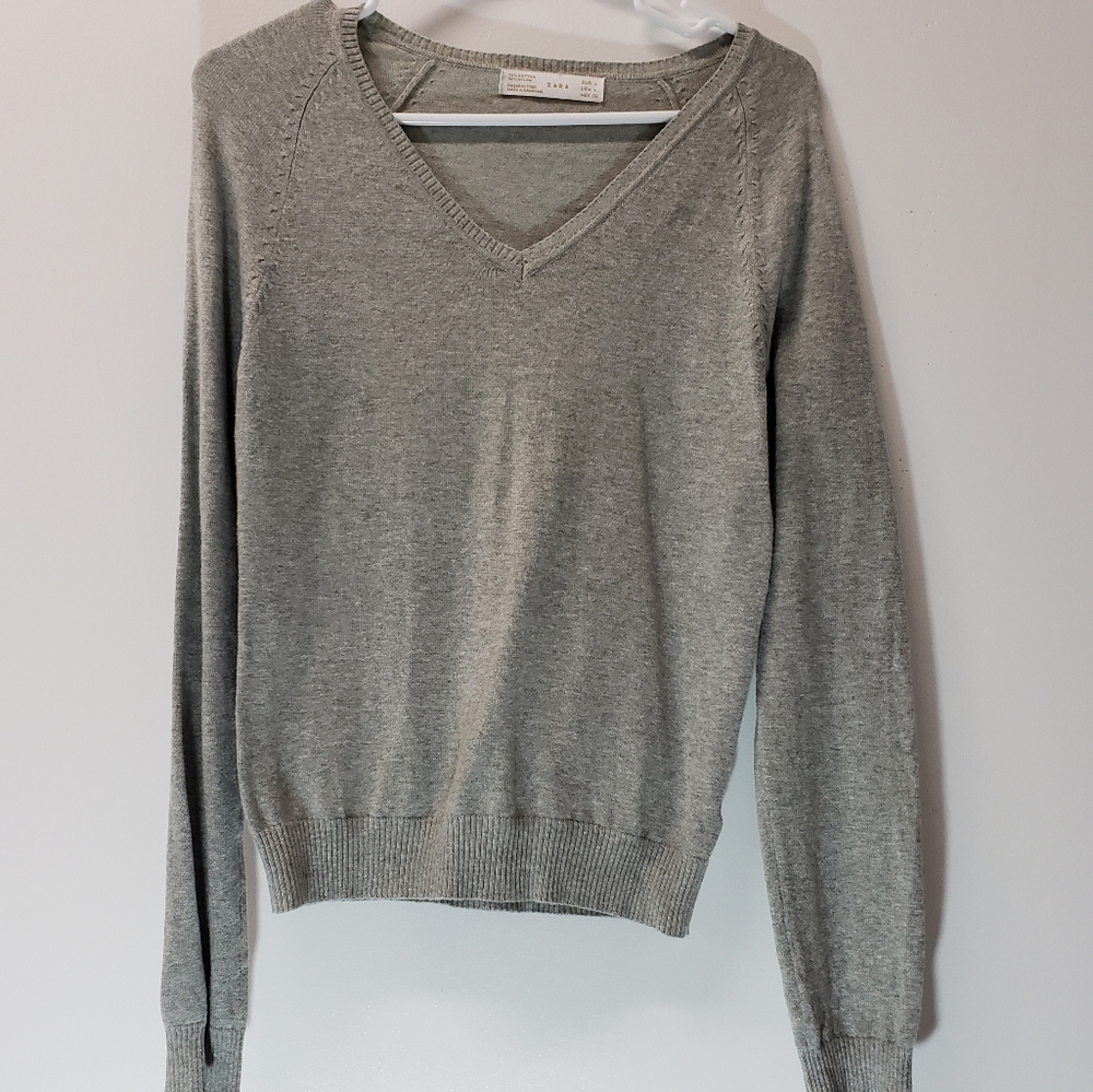 Zara Sweater Size L Cotton/Nylon Blend